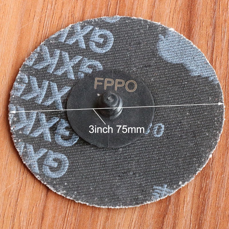 FPPO Grit40 50Pcs 3" inch Sanding Disc Roll Lock R-Type