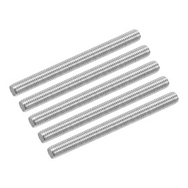 sourcing map 10Pcs M6 x 70mm Fully Threaded Rod 304 Stainless Steel Right Hand Threads Bar Studs for Anchors Bolts, Clamps, Hangers and U-Bolts, 1 Thread Pitch