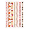 FINGERINSPIRE Mudcloth Elements Pattern Stencil 8.3x11.7inch Tribal Borders Drawing Template