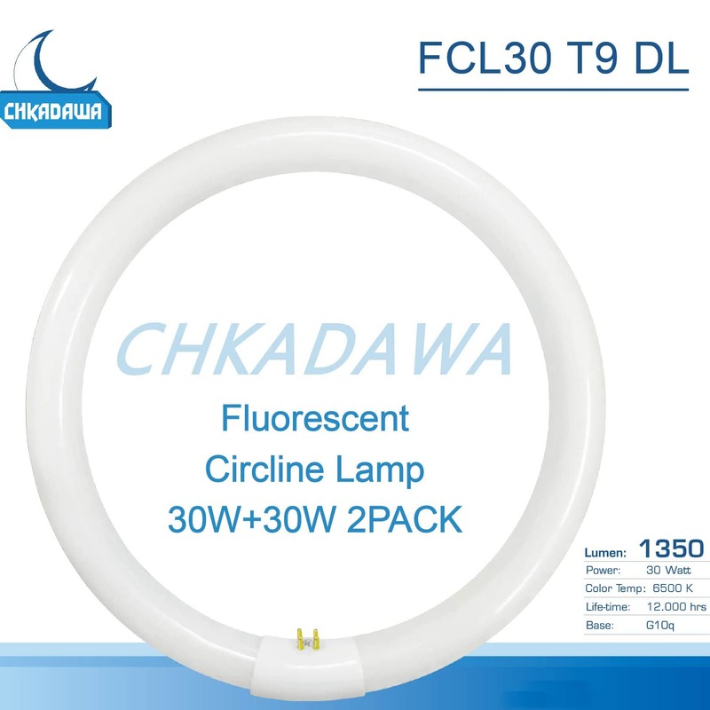 CHKADAWA FC9T9 9 inch Circline Light Bulbs T9 30W, FCL30