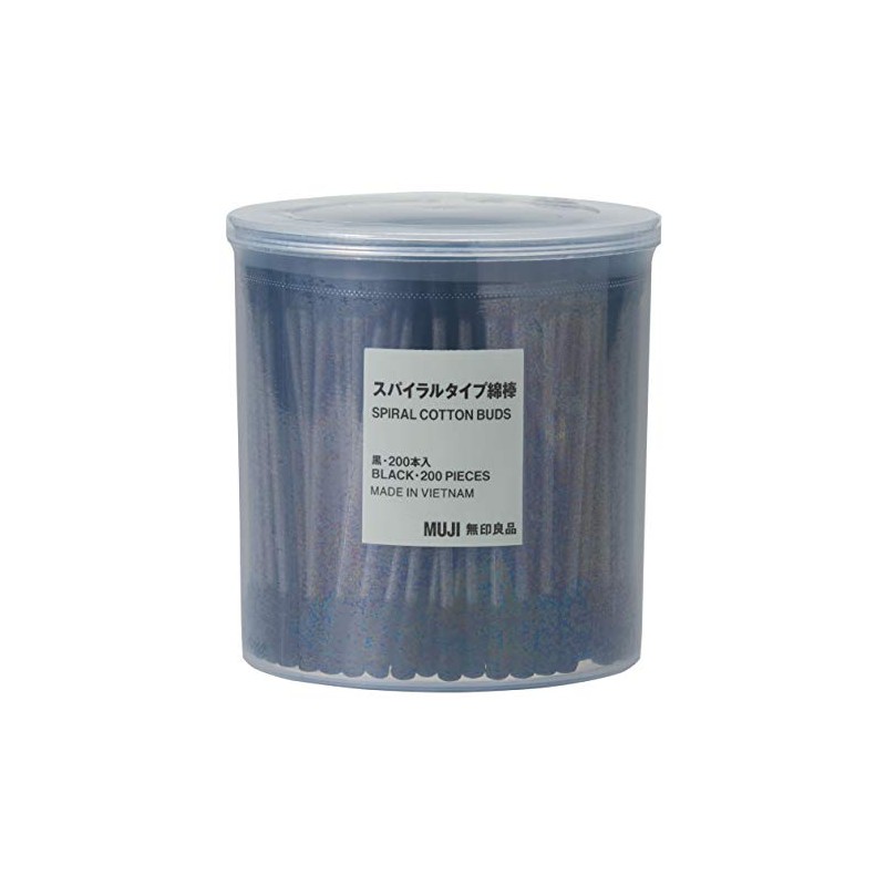 Muji Cotton Buds 200pcs inside Black Color
