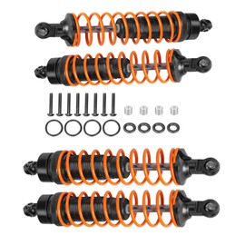 4PCS Full Aluminum Front Rear Shocks Upgrade Parts for 1/10 Big Rock/Senton 550/Granite 550/ Vorteks 550 4X4, 1/10 Typhon 4X4 RC Truck,Big Bore Hops Up RC Shocks(Black)