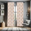 Lunarable Floral Aquarelle Window Curtains, Blushy Atmosphere Romantic Garden Flowers
