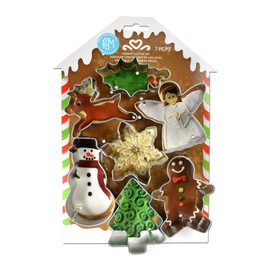 Anniversary House Christmas Gingerbread House Carded Cookie Cutter Set Tin-Plated, K5173, Steel, Multi-Colour