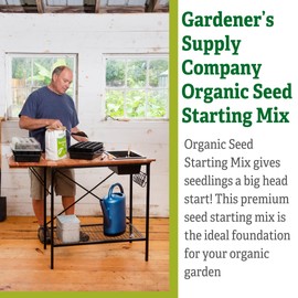 Gardener's Supply Company Organic Seed Starting Mix | Promotes Strong Roots & Healthy Seedlings | High Nutrient Plant Soil for Seed Starting Trays and Planters (2 Pack of 6 Quarts)