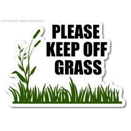 OwnTheAvenue Please Keep Off Grass Outdoor Front Yard Window Door Home Vinyl Decal Sticker 5"