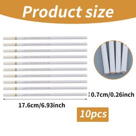 couduan 10 PCS White Pencil Charcoal Pencils Highlight Sketch White Pencil,Fine Point White Drawing Blending Pens for Quality for Artists Beginner Student,Outdoor Drawings For Art Craft Accessories