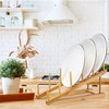 Suclain 10 Pcs Wooden Dish Rack Bamboo Drying Rack Stand