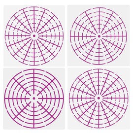 6 Pcs 8/12/16 Segment Dot Painting Tool Stencil Target Pattern Template Set Creative Reusable Painting DIY Painting Art Project