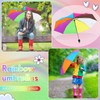 Silkfly 24 Pcs 8 Rib Rainbow Umbrella Bulk Compact Portable