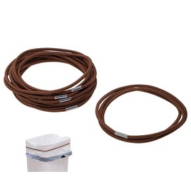 ONLYKXY 5pcs Trash Can Elastic Rope Multifunction Rubber Band to Hold Bag in Place Cabinet Loop Strap Box Holder Homewares for Garbage Liner Home Office Kitchen Indoor Outdoor Picnic Party (Brown)