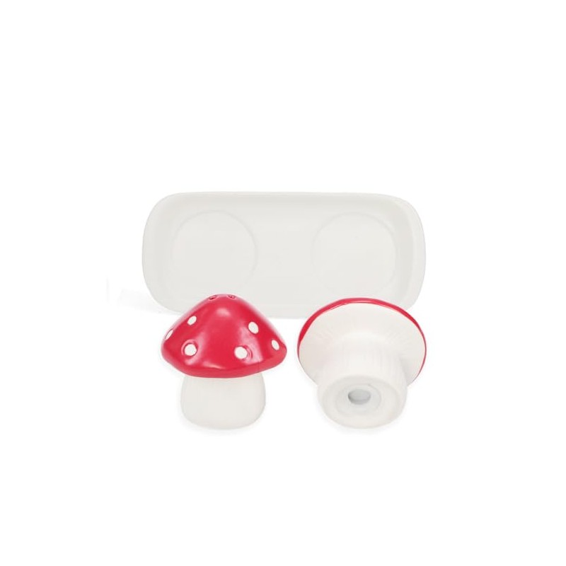 Ceramic Salt and Pepper shakers - Mushroom