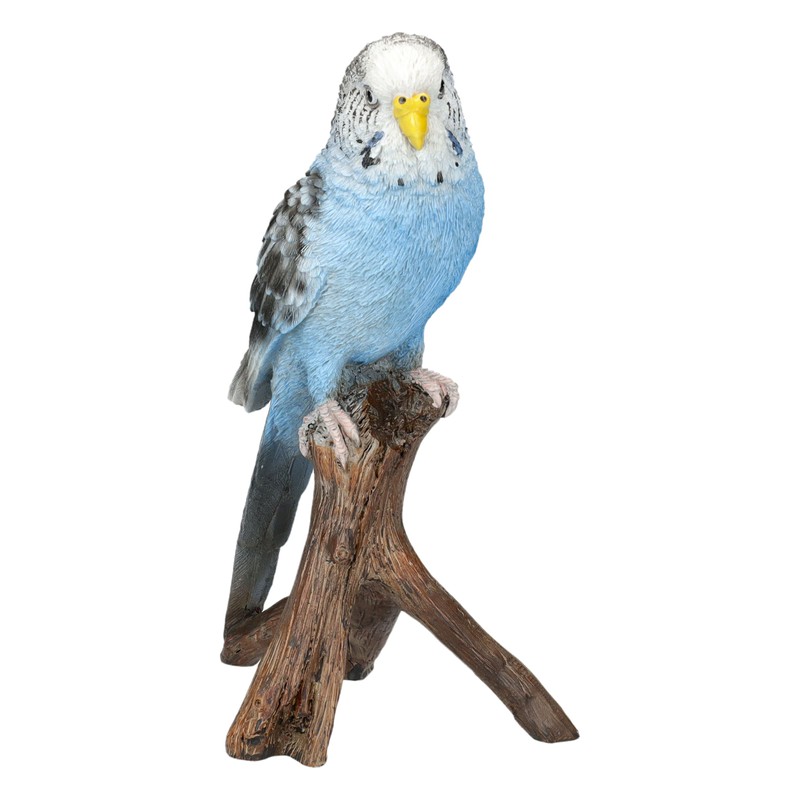 Figuren Shop GmbH Budgie Blue Garden Ornament - Lifelike Bird