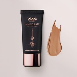Pippa of London Immaculate Liquid Foundation, Beige 205, Lightweight, Medium Coverage, Matte Finish SP35