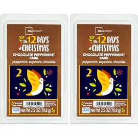 Mainstays 12 Days of Christmas Scented Wax Cubes 2.5oz 2-Pack (Day 2 Chocolate Pepermint Bark)