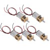 Universal 5Pack Mini N20 Gear Motor 36-108rpm DC 3V-9V Slow