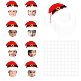 Pack of 50 Christmas Cutouts for Bulletin Board Decorations, Christmas Party Decoration Photo Props in Santa Shape, DIY Cut-Outs, Christmas Decorations Paper, Winter Pin Board Decoration, Christmas