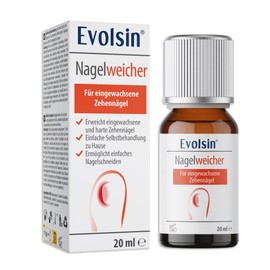 Evolsin Nail Softer, Gentle & Effective Solution for Ingrown Toenails, Alkali Formula for Soft, Elastic Nails, Easy to Use with Swab Applicator