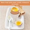 BAIFULAI Set of 8 Plastic Egg Cups, White Egg Cup