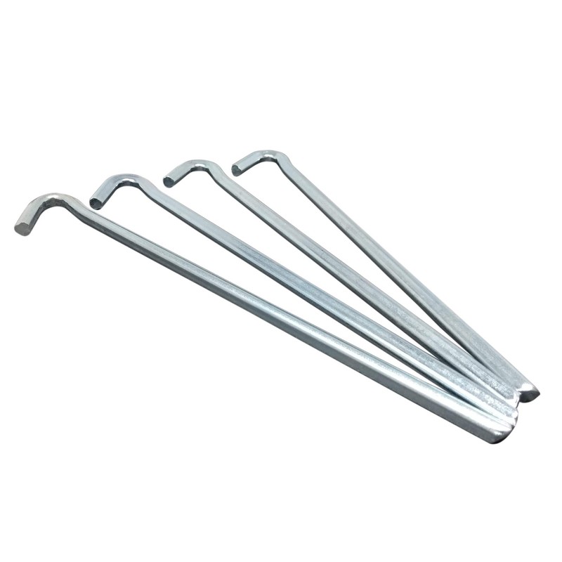 ToCi 24 x Tent Pegs, Galvanised Steel, 25 cm Long,