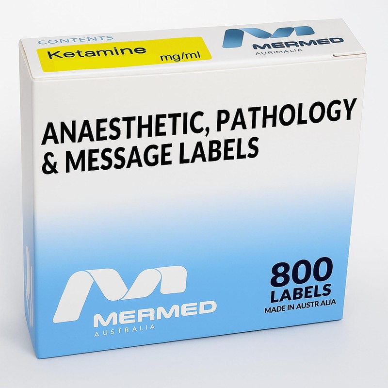 Ketamine mg/mL Anesthetic Syringe Labels - Box of 800 Labels