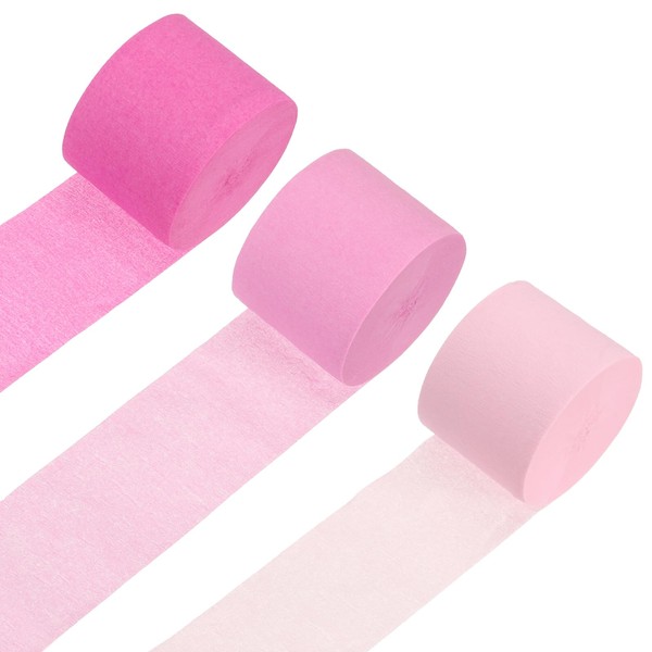 sourcing map 3 Roll 246 ft Crepe Paper Streamers, Wedding