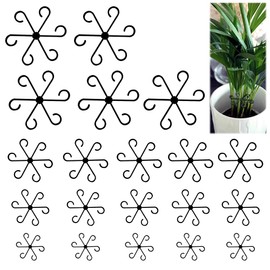 Mineup Pack of 20 Plant Support, Shrub Holder, Plant Holder, Plant Clips for Support, Reusable Plant Support Ring for Monstera, Trellis Aid, Flower, Hydrangea, Roses, Tomatoes