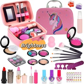 27PACK Kids Makeup Kit for Girls Toys, Washable Makeup Kit Toys for Girls, Kids Makeup Toys for Kids Little Girls, ,Non Toxic ,Christmas Birthday Gifts for Girls Aged 3 4 5 6 7 8 9 10 Year Old