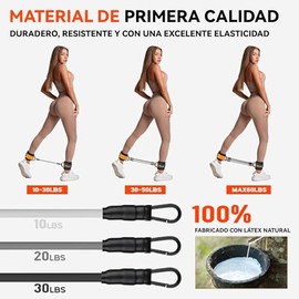 Ligas De Resistencia para Tobillos - con Niveles De Resistencia Ajustables Equipamiento De Entrenamiento para Glúteos Y Piernas para Fitness Y Entrena