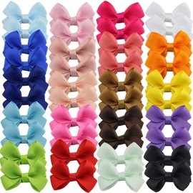 40 Pieces 2.5 Inch Baby Girl Small Hair Bows Clips Grosgrain Ribbon Bows Hair Clips Hair Accessories for Girls Toddlers Toddlers Children Teenagers