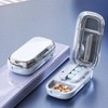 Portable Pill Cutter and Organizer for Travel – 1/2, 1/3,