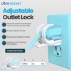 Lock Socket Adjustable Outlet Cover Lock - White | Anti-Theft,