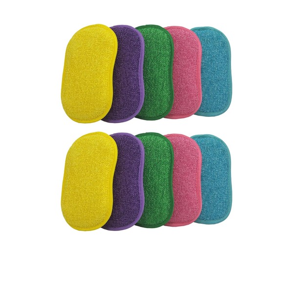 2-in-1 Microfibre Sponges Set 10-Piece Kitchen Sponge Scratch and Streak