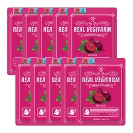 Foderskin 포더스킨 슈퍼푸드 리얼 베지팜 더블 샷 마스크 23ml 10매 비트 PoreSkin Superfood Real Veggie Farm Double Shot Mask 23ml 10 Sheets Beet [[0001]Basic Product]