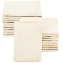 ZOLLNER Set of 20 Wash Mitts 16 x 22 cm Cotton Mix 340 g/m² Yellow
