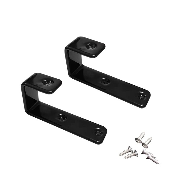 LannuMet Black Iron Bunk Bed Ladder Hooks Brackets PVC Coated