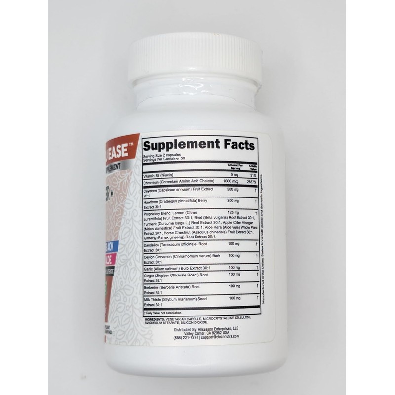 Clean Nutra Cayenne Pepper Capsules Supplement with Hawthorn Berry, Dandelion