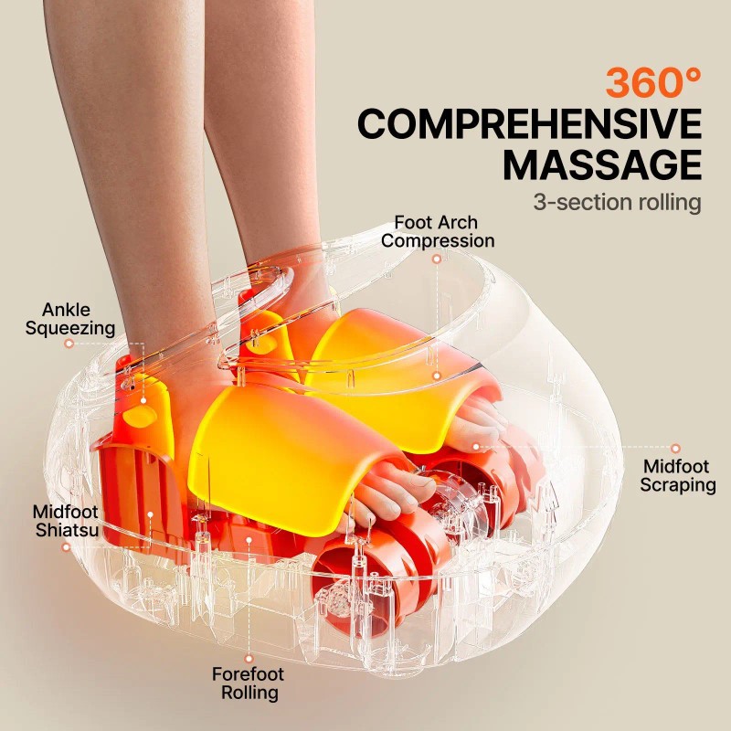 Deep-Kneading and Compression Shiatsu Foot Massager Machine with Heat Gift
