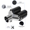 Vechkom 2.5"Inlet 3.5"Outlet Double Exhaust Tip 7.48'' Overall width Carbon