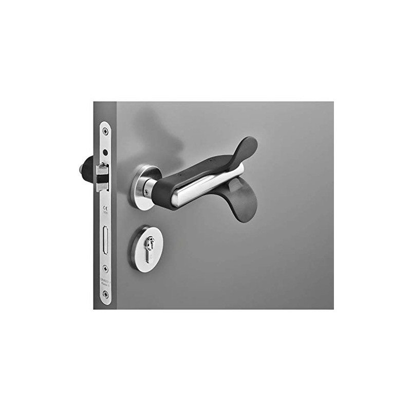 Handle attachment for hand-free operation of doors, hygiene attachment, virus