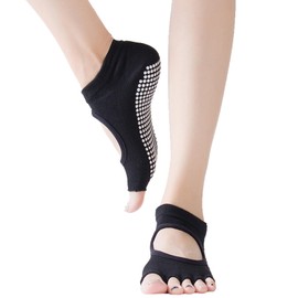 FineGood Yoga Socks, 5 Toes, Anti-Slip, Pilates Ballet, Women's Yoga Suit, Antibacterial, Odor Resistant, Moisture Wicking, Durable, Spring and Summer, Pilates, Sports, Indoor Exercise