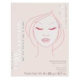 Caja de 4 mascarillas de elevación de diamante rosa