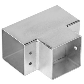 8PCS Square Tube Fittings - 3 Way Connector for 2" /50.8mm OD Square Tubes Railing Fence Guardrail End Rails Clamps