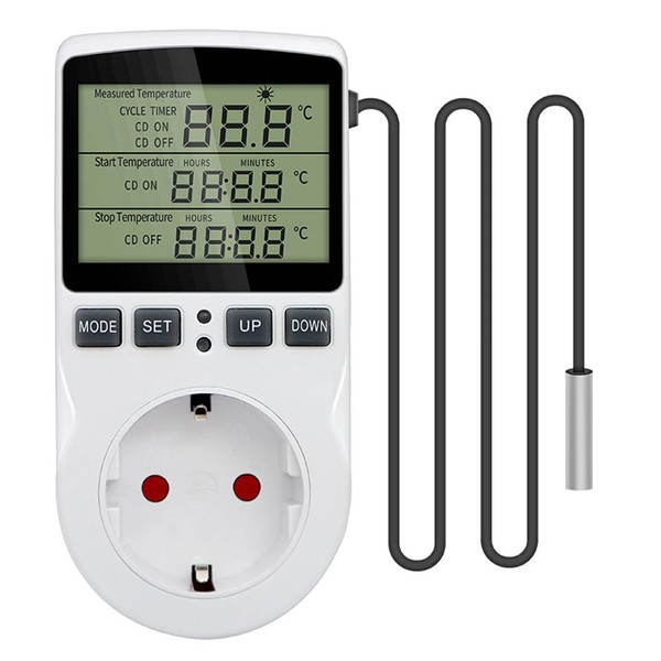 Digital Temperature Controller Sockets 230 V, Premium Thermostat Socket with