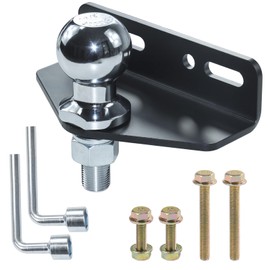 GUSUHAWK Lawn Mower Trailer Hitch with 1-7/8" Diameter, 2000 Lbs Chromed Hitch Ball and Hardware Kit for Most of Zero Turn Mowers