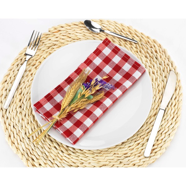 LAN&LAN - Rectangular Check Tablecloth, Table Cloth for Indoor and