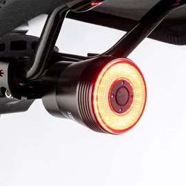 Luz Trasera para Bicicleta,Luz LED Inteligente con Detección de Frenos, 4 Modos de Iluminación Ajustable, IPX6 Impermeable, Recargable USB - Ideal para Ciclismo Nocturno, Urbano y Montaña