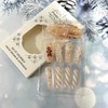 Snowflake Press on Nails Long Square Xmas Acrylic Nails Snowman