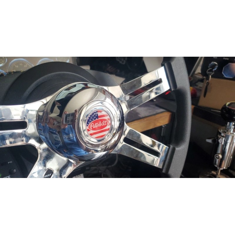 Peterbilt Steering Wheel horn button 1.5 inches Epoxy Sticker