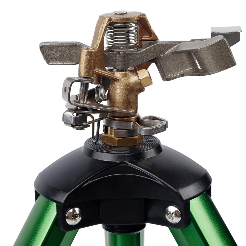 Biswing Impact Sprinkler Head on Tripod Base, Heavy Duty Lawn